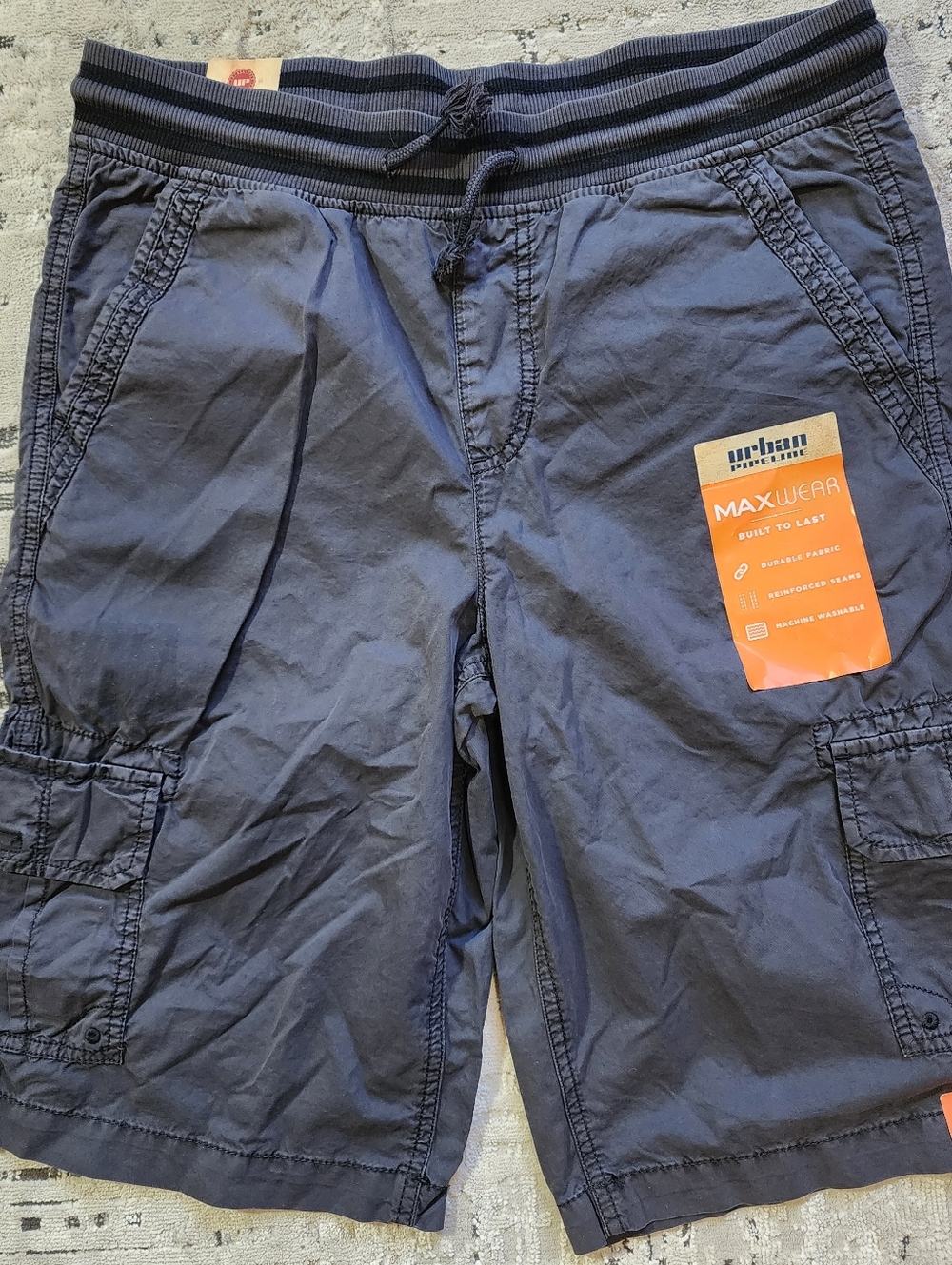 Boys Youth Urban Pipeline Max Wear Cargo Shorts Size XL (18/20) NWT Dark Gray